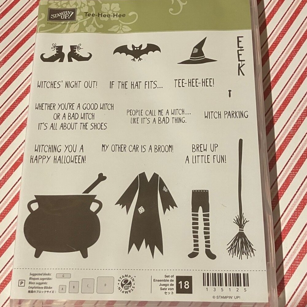 Stampin’ Up Tee Hee Hee Halloween witch stamp set retired
